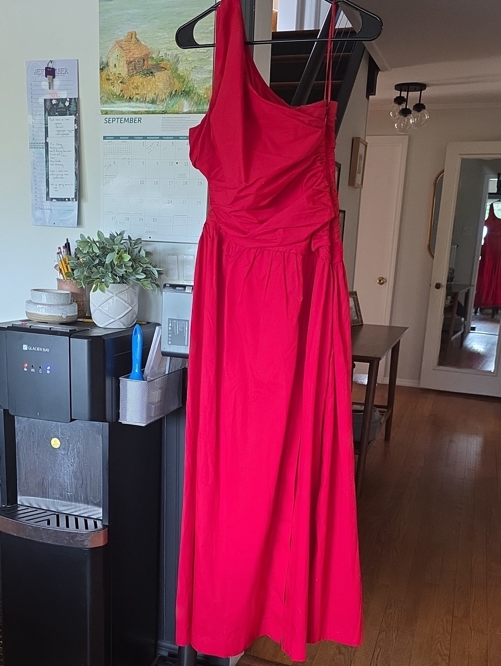 Abercrombie & Fitch One-Shoulder Red Evening Gown